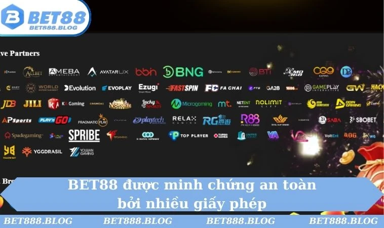 BET88 được minh chứng an toàn bởi nhiều giấy phép BET88 được minh chứng an toàn bởi nhiều giấy phép
