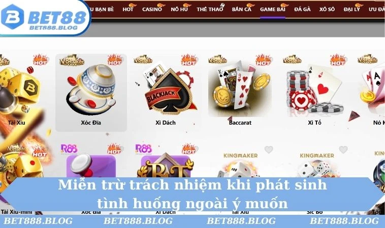 Miễn trừ trách nhiệm khi phát sinh tình huống ngoài ý muốn Miễn trừ trách nhiệm khi phát sinh tình huống ngoài ý muốn