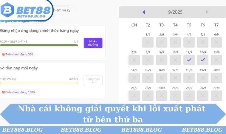Nhà cái không giải quyết khi lỗi xuất phát từ bên thứ ba Nhà cái không giải quyết khi lỗi xuất phát từ bên thứ ba