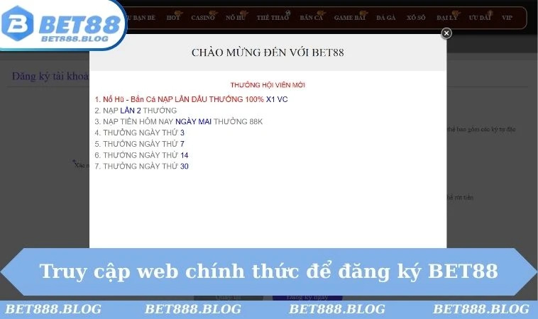 Truy cập web chính thức để đăng ký BET88 Truy cập web chính thức để đăng ký BET88